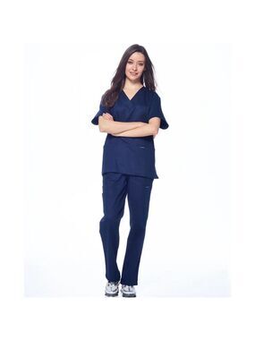 Dagacci Medical Scrubs Uniform Unisex Scrub Set Incudes: Top and Pants Size 2XL